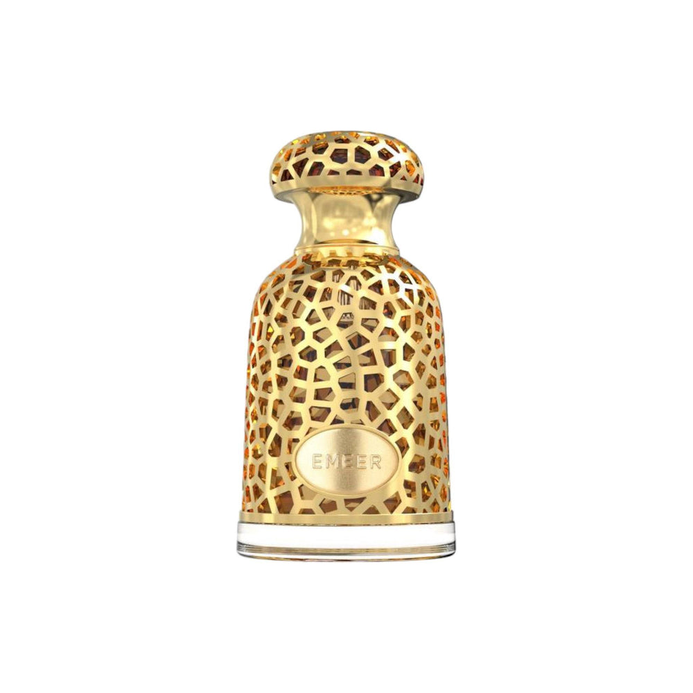 Exquisite Emeer Eau De Parfum, a blend of citrus, spice, and wood notes, by Lattafa Perfumes.