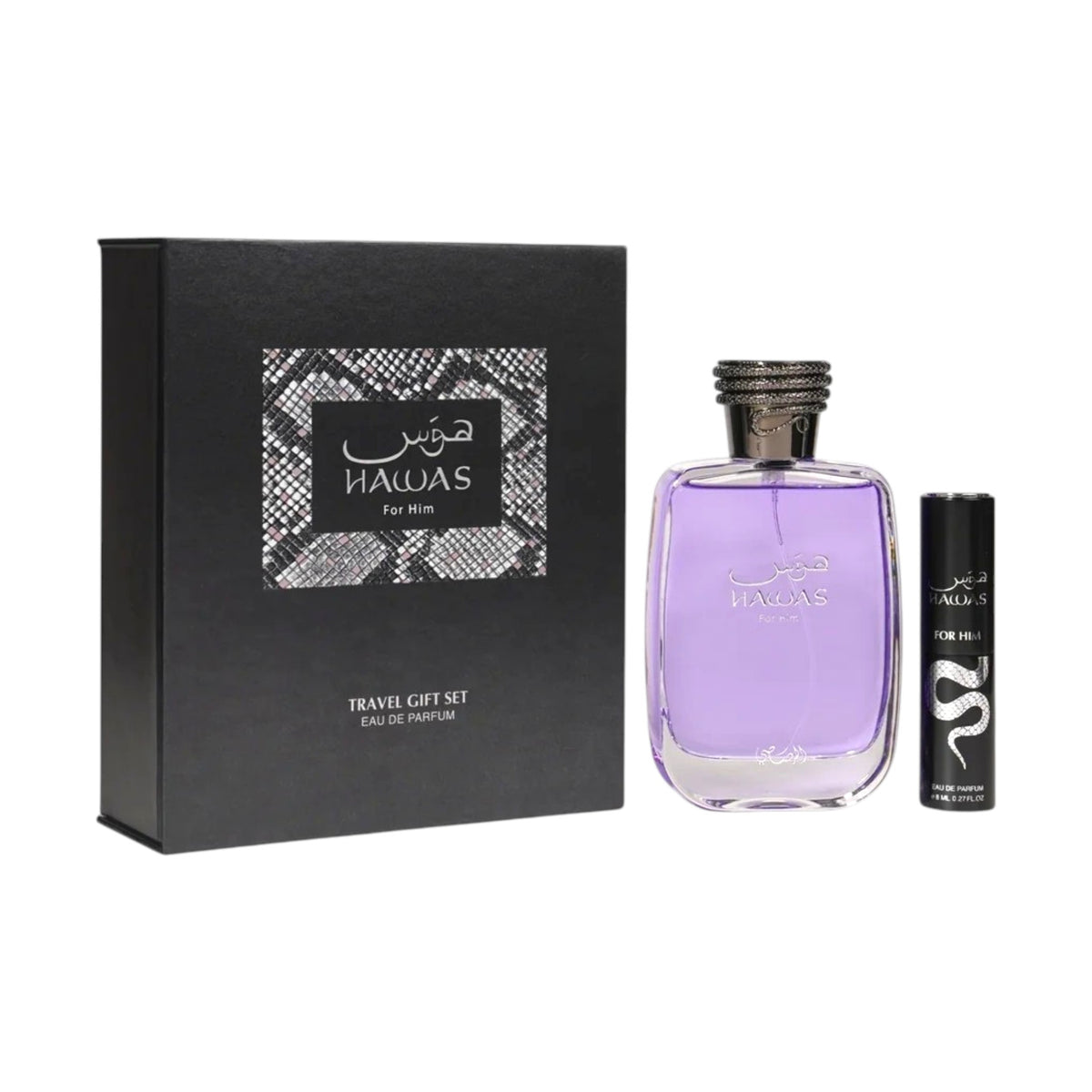 Hawas For Him Travel Set 100ml and 8ml Eau De Parfum by Rasasi