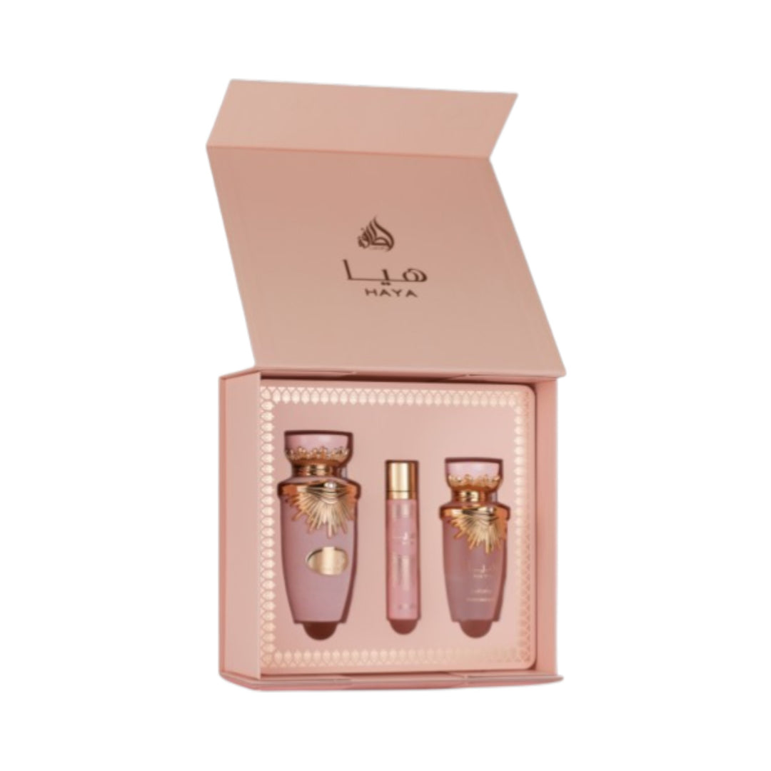 Haya Lattafa gift set perfume hair mist travel spray
