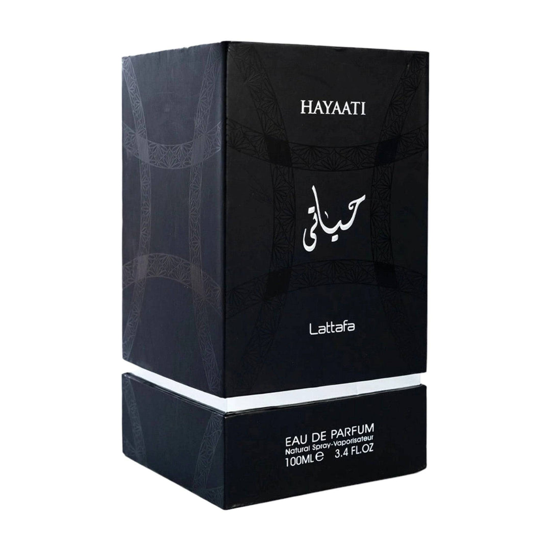 Elegant presentation of Hayaati by Lattafa, capturing the fragrance's oriental essence and sophistication.