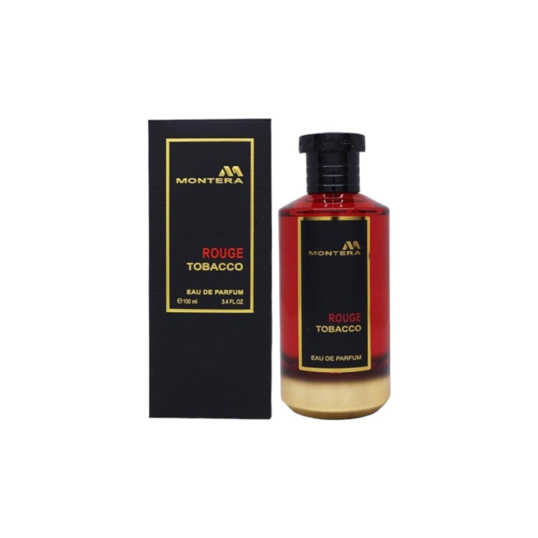 Luxury bottle of Montera Rouge Tobacco Perfume, encapsulating its rich and sophisticated essence.