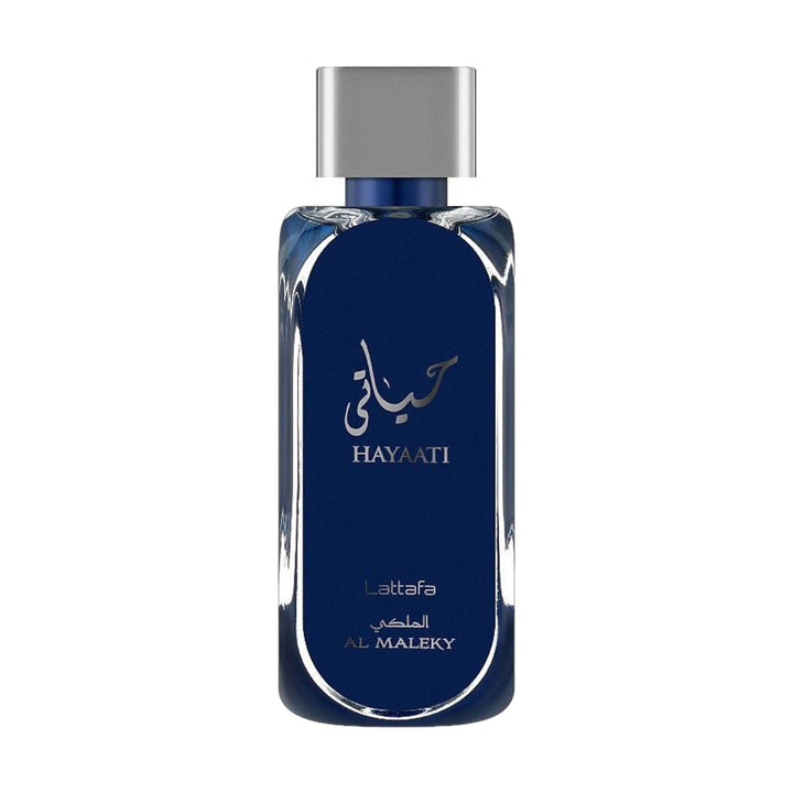 Elegant bottle of Hayaati Al-Maleky Refreshing Oceanic EDP by Lattafa