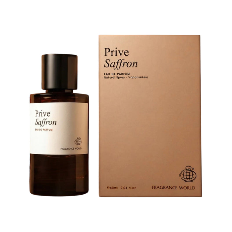 Prive Saffron 60ml EDP by Fragrance World – Spicy Woody Perfume