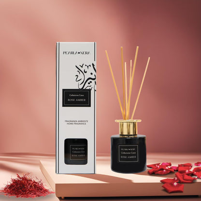 Rose Amber Reed Diffuser by Pearla Nera - 100ml Home Scent - Freshitystore