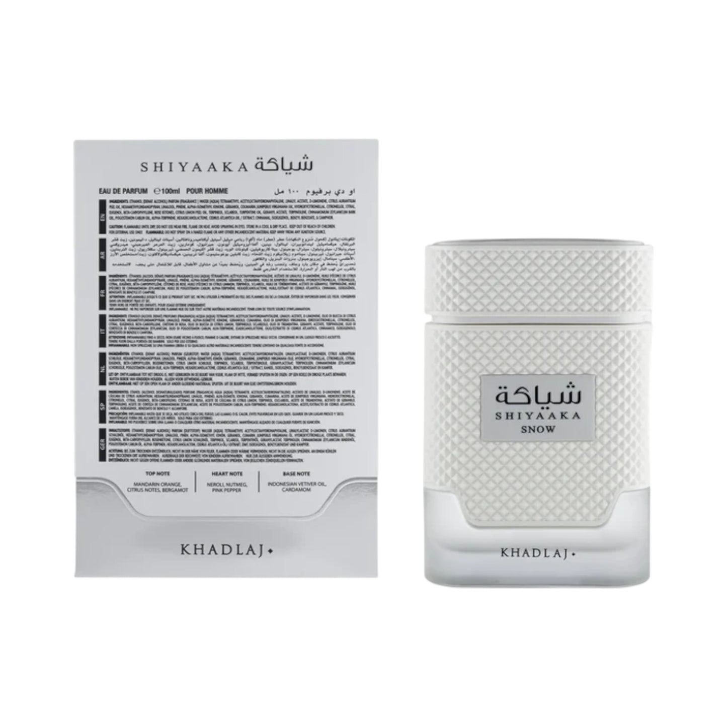 Shiyaaka Snow 100ml EDP by Khadlaj – Fresh Citrus Woody Perfume