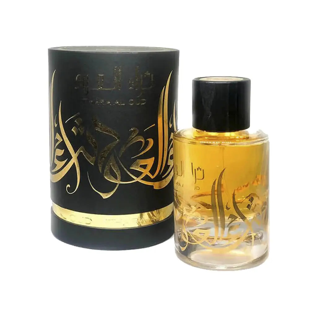  The bold and distinctive Thara Al Oud fragrance bottle by Ard Al Zaafaran.